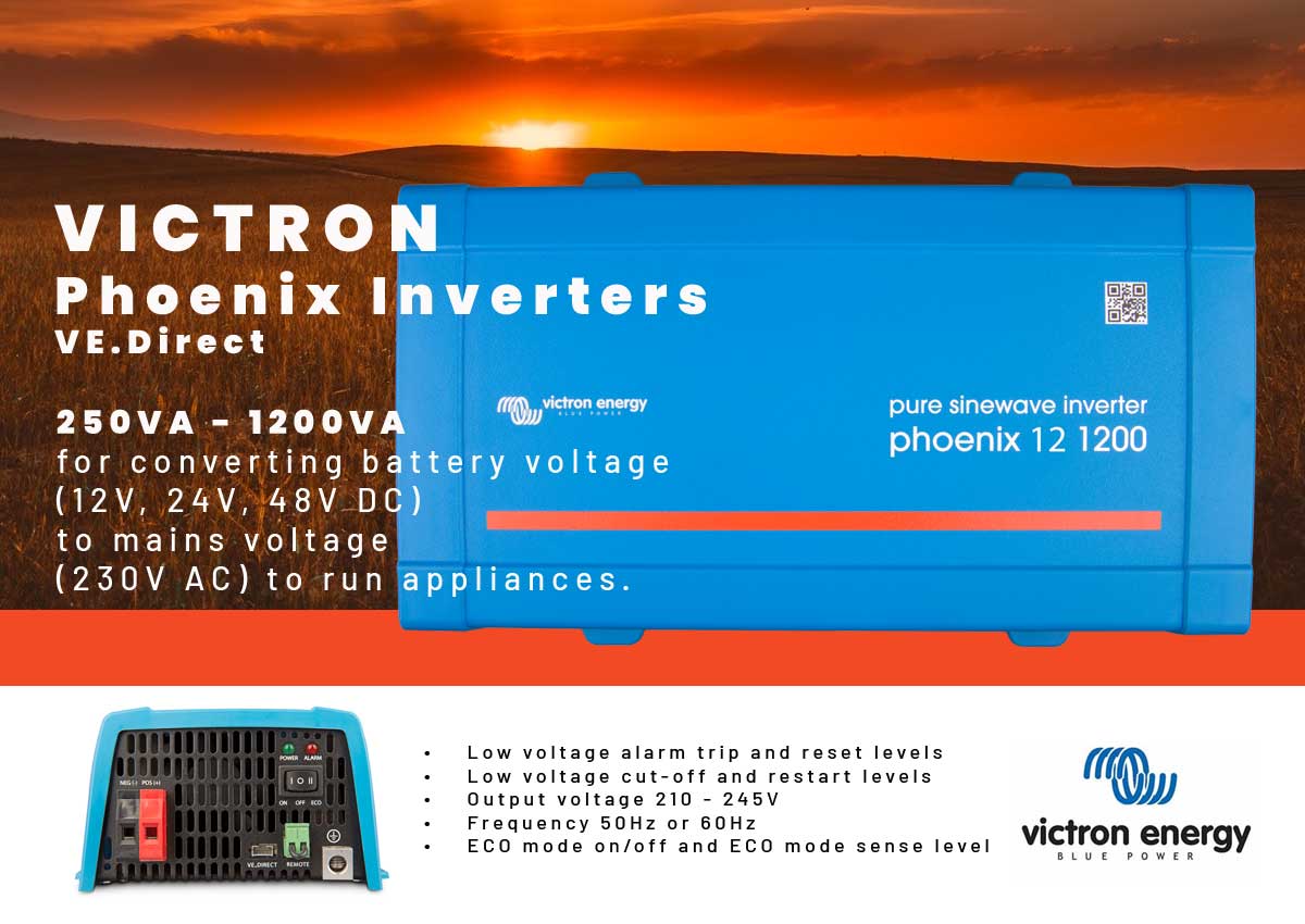 Featured image for “Victron Phoenix Inverters VE.Direct 250VA – 1200VA”