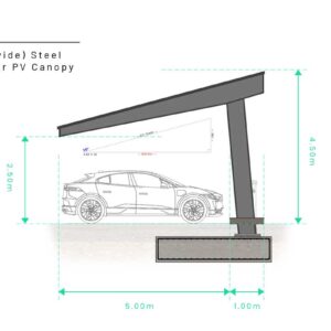 Surya-Steel-Solar-PV-Canopy-Section